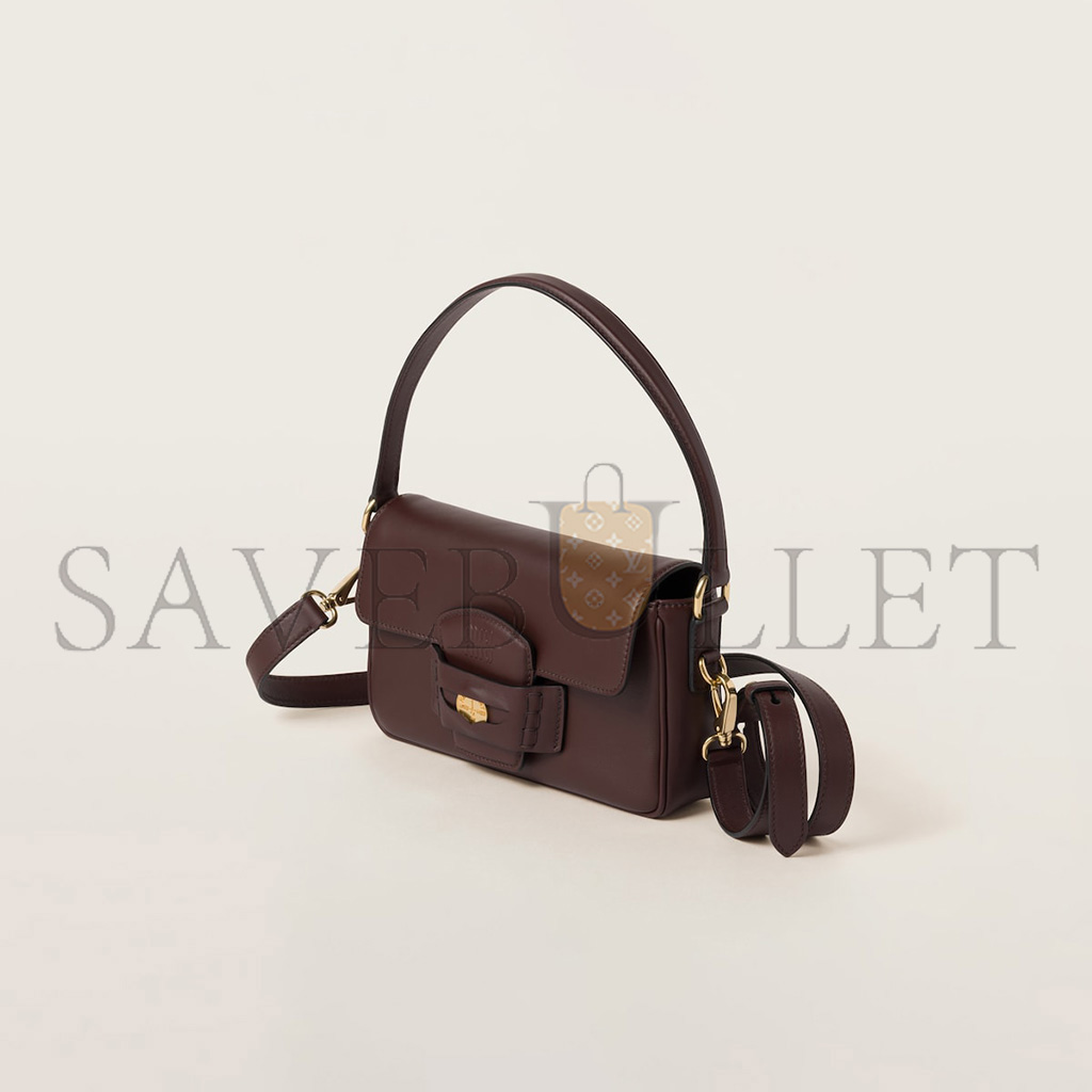 MIU MIU PENNY LEATHER BAG 5BD270 (23*13.5*5cm)